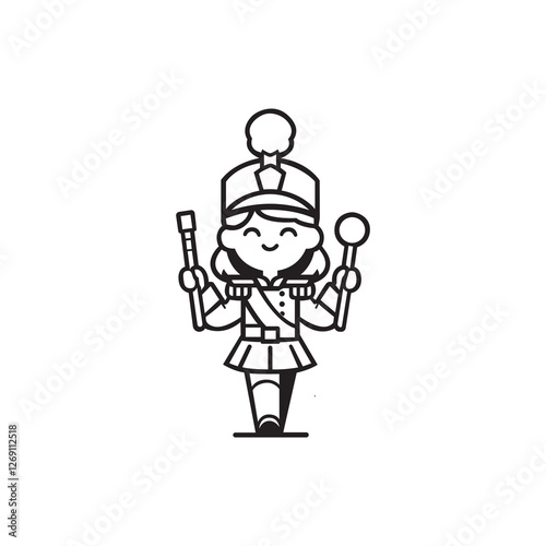 majorette for marching band logo template