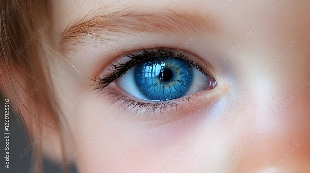 stunning close-up of a childs bright blue eye stunning close-up of a childs bright blue eye