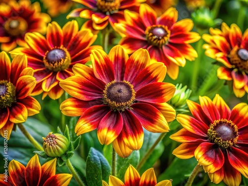 Close-up of Galeopsis tetrahit and Galeopsis bifida wildflowers photo