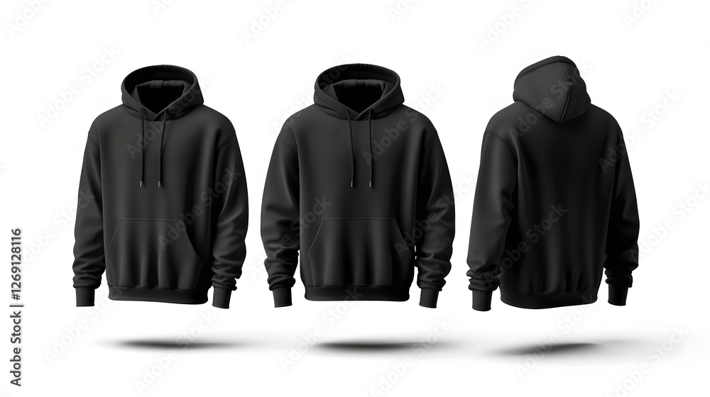 black hoodie mockup front back and side views black hoodie mockup front back and side views