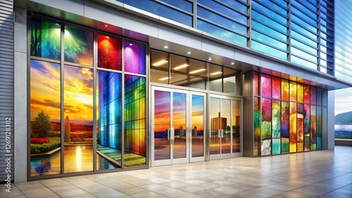 Glass Door Accents of a Building