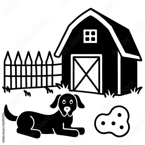 dog and house