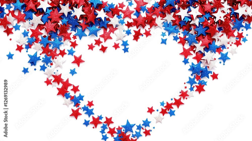 Patriotic Confetti Canvas: Capturing the Heart of American Pride Patriotic Confetti Canvas: Capturing the Heart of American Pride