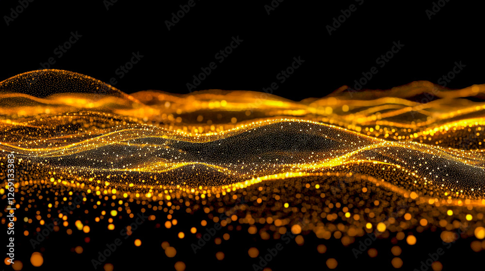 Abstract Digital Particle Wave – Futuristic Technology Background with Dynamic Points and Flowing Data Visualization Vector Illustration Abstract Digital Particle Wave – Futuristic Technology Background with Dynamic Points and Flowing Data Visualization Vector Illustration