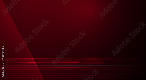 Illustration abstract speed movement and light effect, lines pattern design. High speed movement and motion blur over dark red background. Futuristic, hi tech technology concept