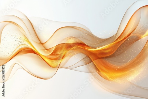 GoldenWaves Abstract Flowing Design Luxury Background photo