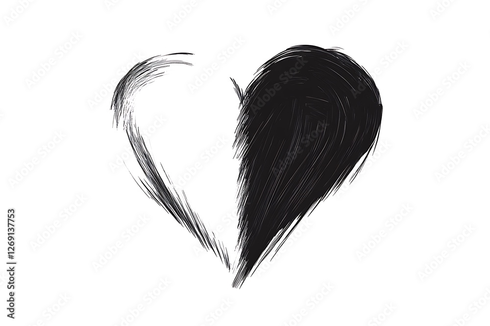 Obraz premium Graphic image of a heart with detailed texture and soft lighting.