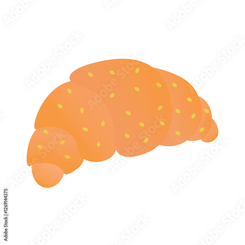 croissant isolated on white