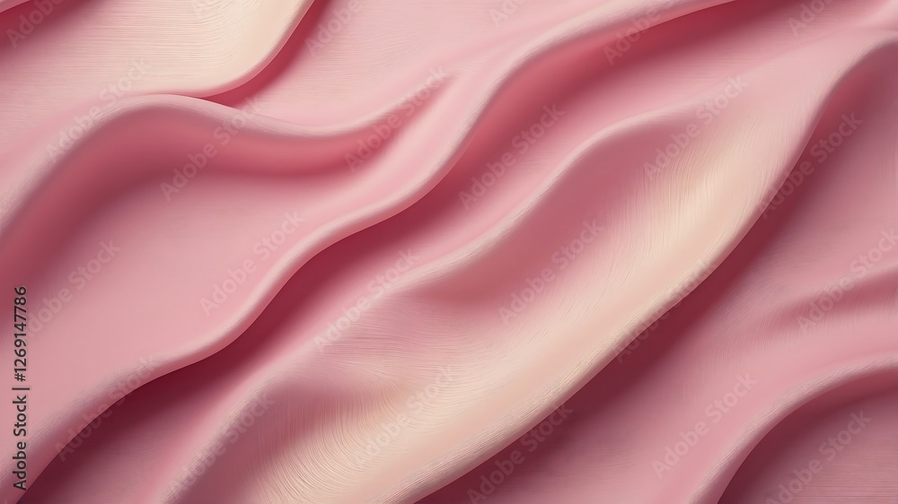 Fototapeta premium Smooth elegant pink silk or satin texture can use as wedding background. Luxurious background design.