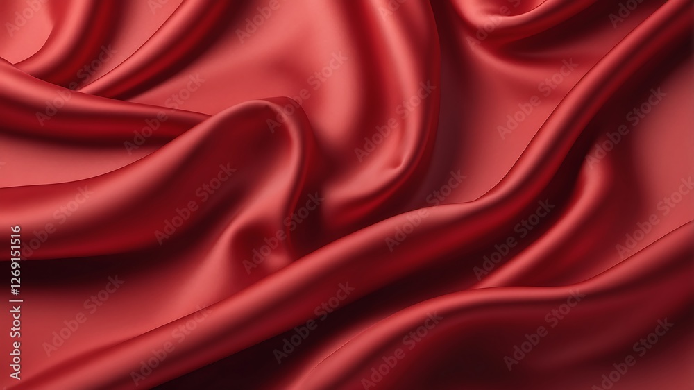 Fototapeta premium Smooth elegant silk or satin. luxury cloth. abstract wavy folds. Luxurious background 