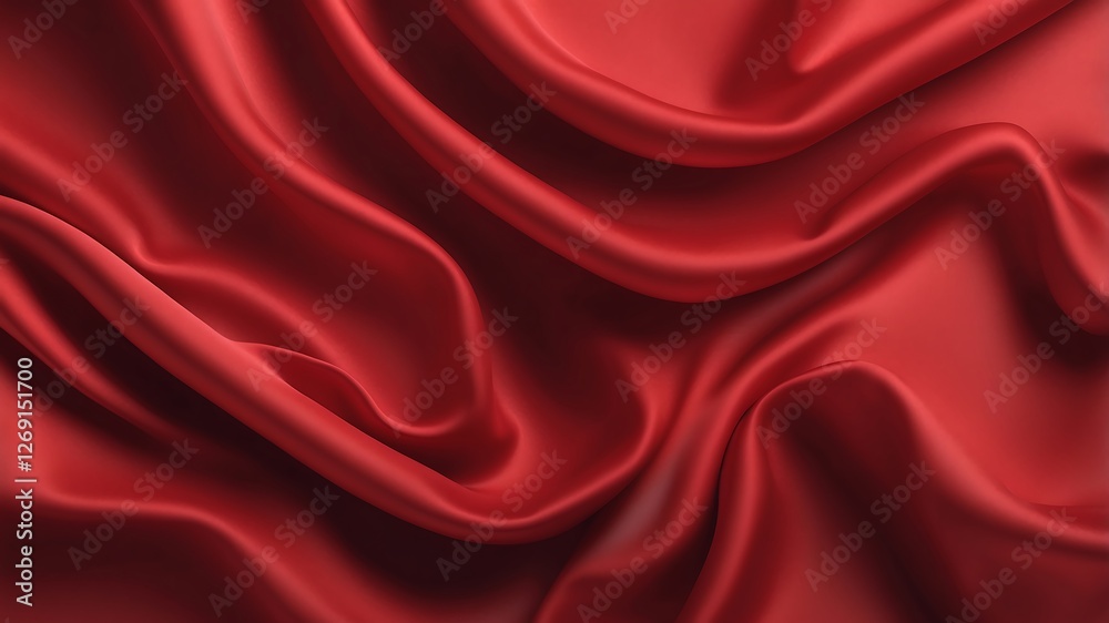Fototapeta premium Smooth elegant silk or satin. luxury cloth. abstract wavy folds. Luxurious background 
