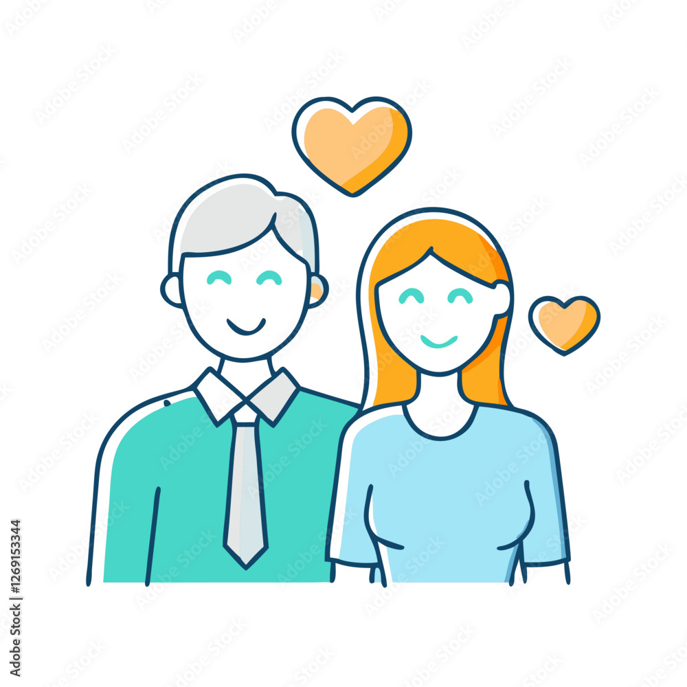 couple icon, couple vector illustration-simple illustration of couple, perfect for couple logos and icons couple icon, couple vector illustration-simple illustration of couple, perfect for couple logos and icons