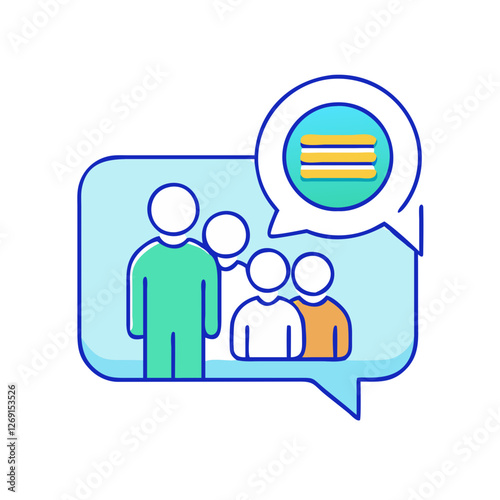 family chat icon, family chat vector illustration-simple illustration of family chat, perfect for family chat logos and icons