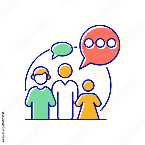 family chat icon, family chat vector illustration-simple illustration of family chat, perfect for family chat logos and icons