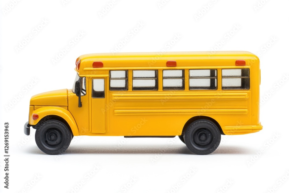 A yellow school bus on a clean and simple white background, ideal for educational or transportation-themed designs A yellow school bus on a clean and simple white background, ideal for educational or transportation-themed designs