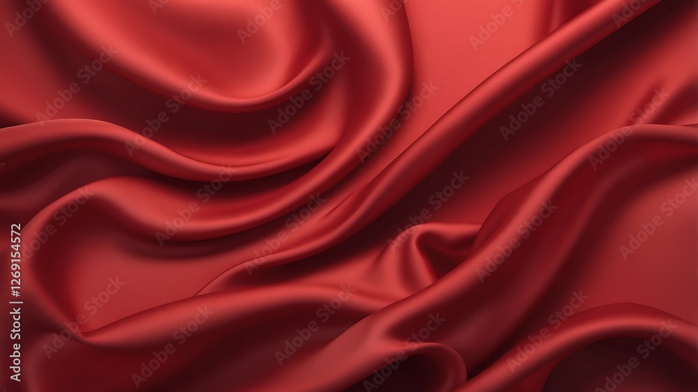 Obraz premium Red silk background with some soft folds and highlights.
