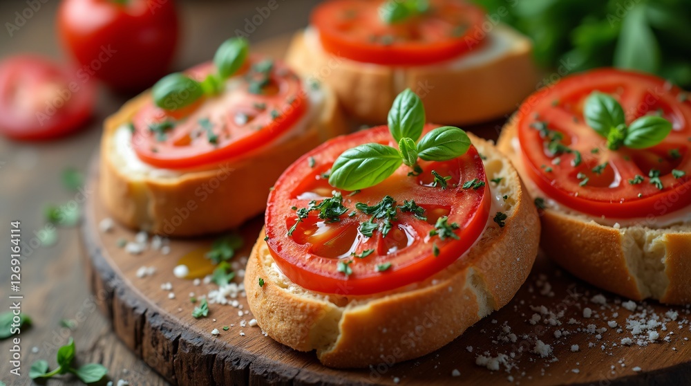 Bruschetta with tomatoes Bruschetta with tomatoes