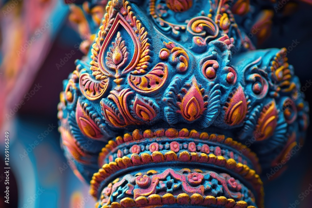 custom made wallpaper toronto digitalA close-up view of a decorative object mounted on a pole, suitable for use in editorial or advertising contexts