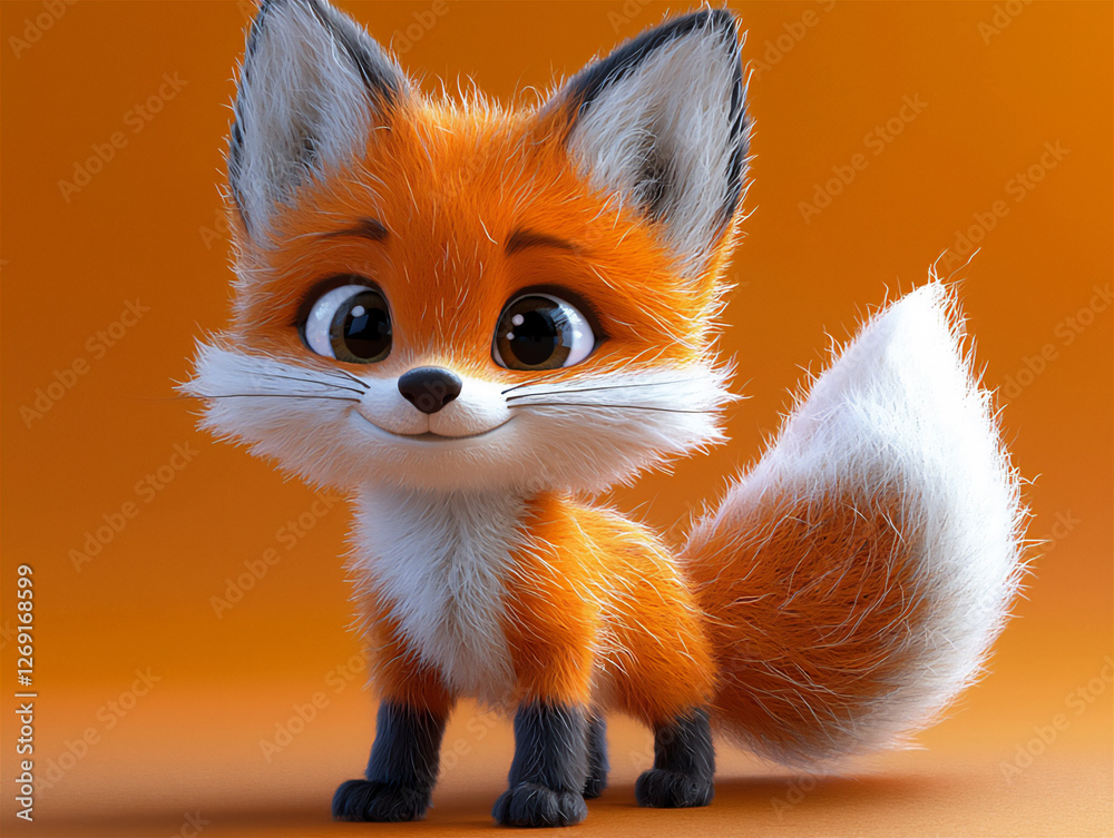 Obraz premium adorable 3d fox character