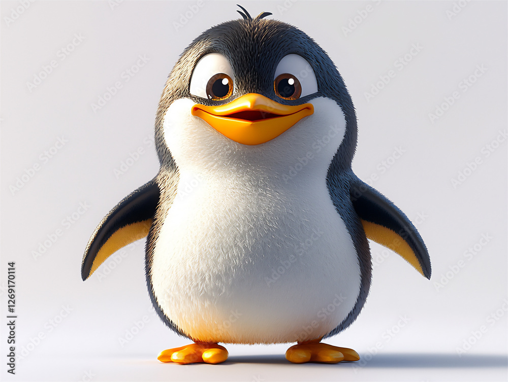 Fototapeta premium adorable 3d penguin character