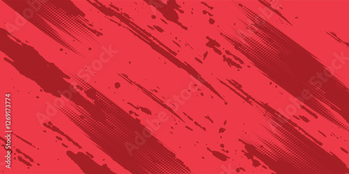 Red grunge background. Grunge pattern. Vector illustration.
