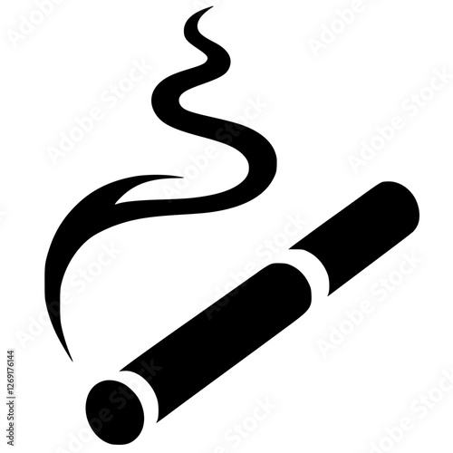 Filter cigarette silhouette