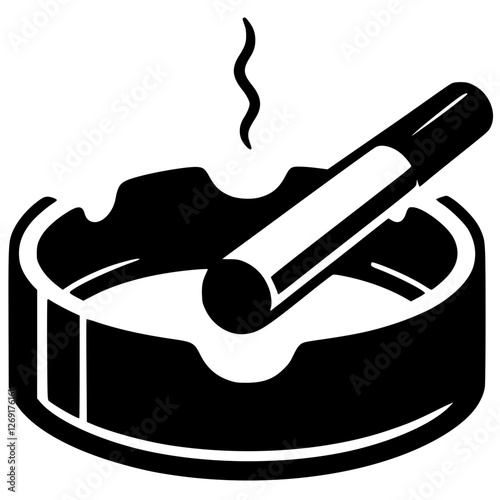 Silhouette of a cigarette ashtray