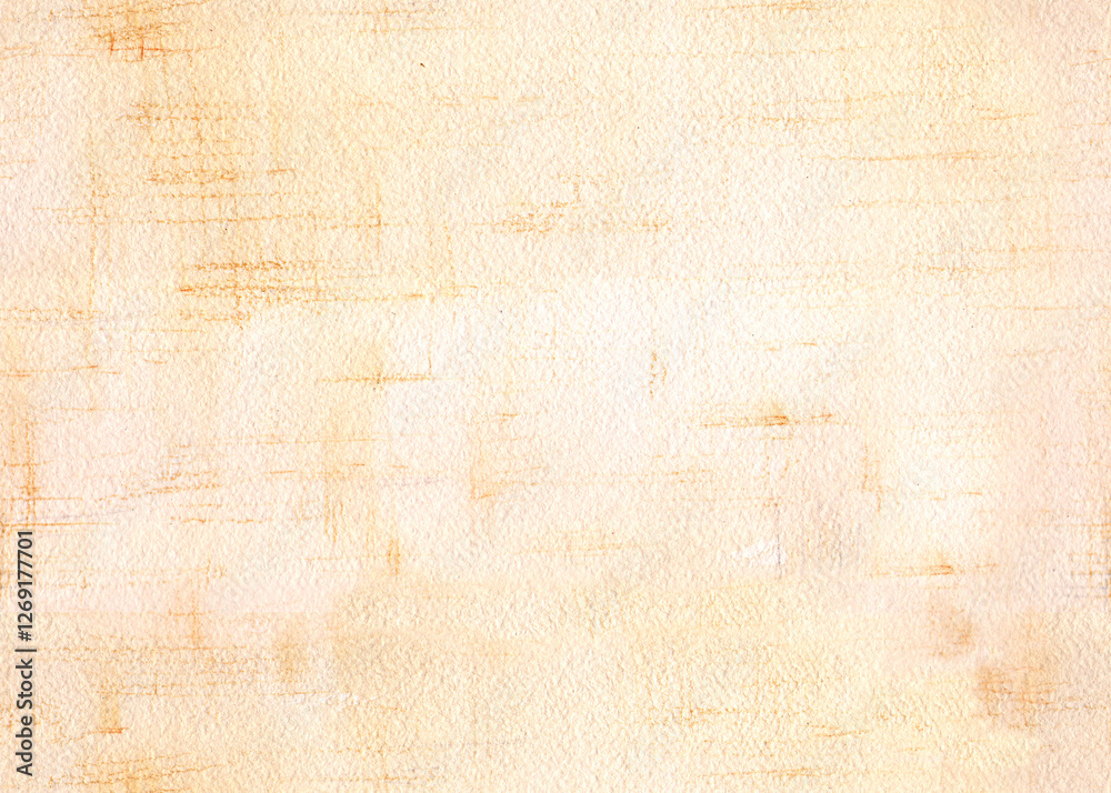 Fototapeta premium watercolor seamless texture of beige grungy paper with drown pencil stroke