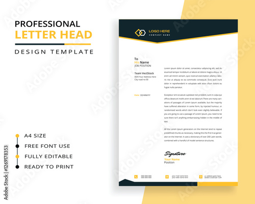 Branded Letterhead Design for Companies. Full pack available. Simple letterhead design