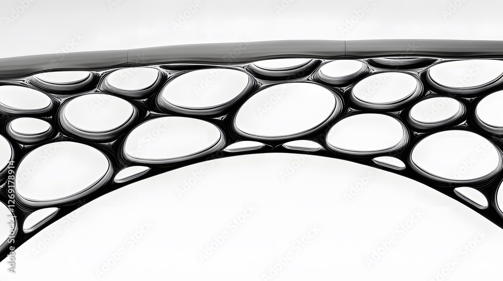 Abstract Black Organic Structure Design Arch Bridge Abstract Black Organic Structure Design Arch Bridge