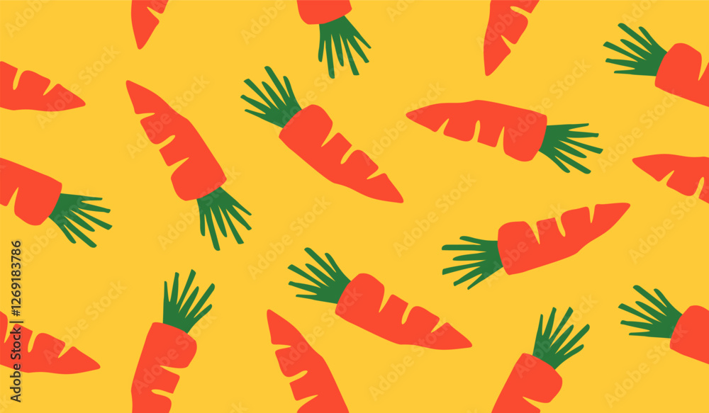 Cute carrot vegetables pattern background vector design Cute carrot vegetables pattern background vector design