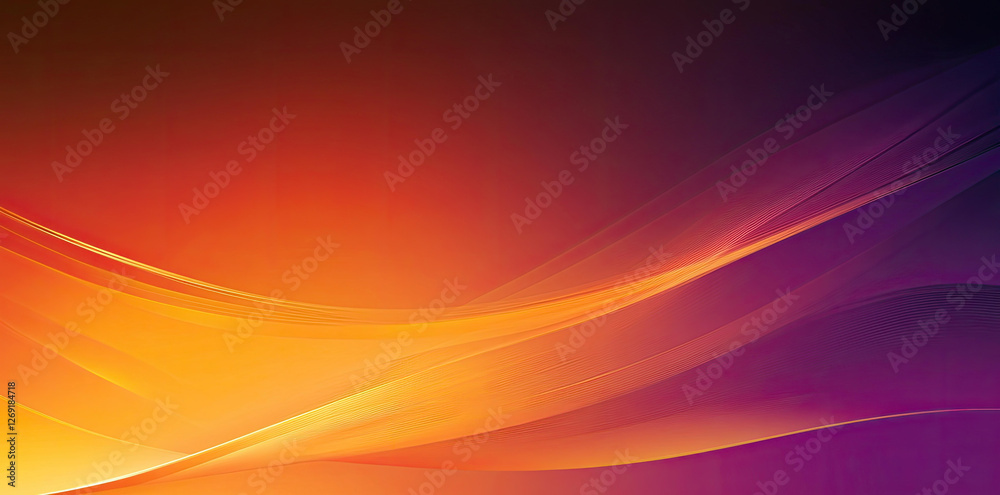 Fototapeta premium Abstract Orange and Purple Swirling Wave Background Design