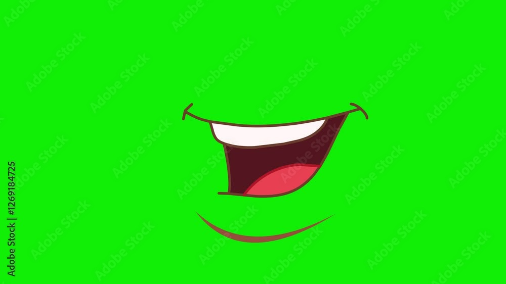 Cartoon Character Mouth Lip Sync On Green Screen 2D Animation | loopable animation lip sync | female, male, cartoon lip sync | speaking mouth lip | cartoon mouth lip sync