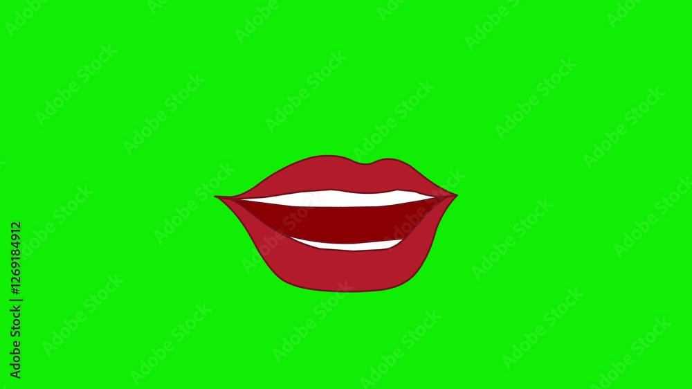Cartoon Character Mouth Lip Sync On Green Screen 2D Animation | loopable animation lip sync | female, male, cartoon lip sync | speaking mouth lip | cartoon mouth lip sync