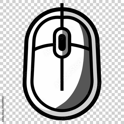 Vector icon of computer mouse