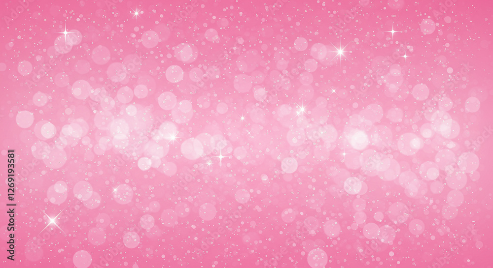 Dreamy Kawaii Sky A Magical Pink Horizon Filled with Stars, Bokeh Glow, and Iridescent Sparkles Dreamy Kawaii Sky A Magical Pink Horizon Filled with Stars, Bokeh Glow, and Iridescent Sparkles