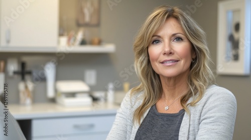 Free Download Senior Woman Sitting in Dental Office with Calm Expression and Warm Smile Ready for Appointment - GFXLoad
