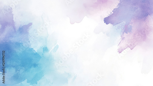 Abstract Purple And Blue Watercolor Pattern Textured Background