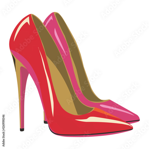 red high heel shoes