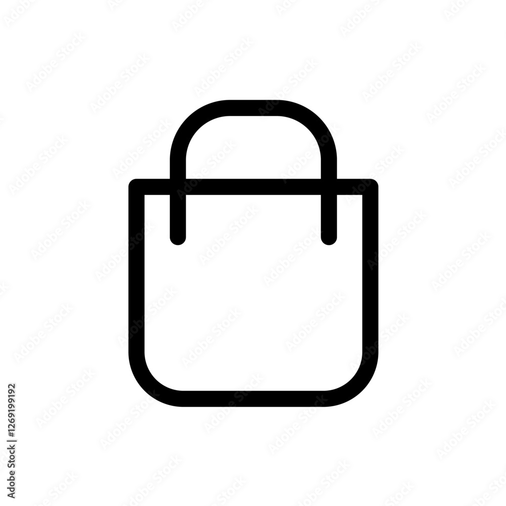 shopping bag - button, vector icon shopping bag - button, vector icon