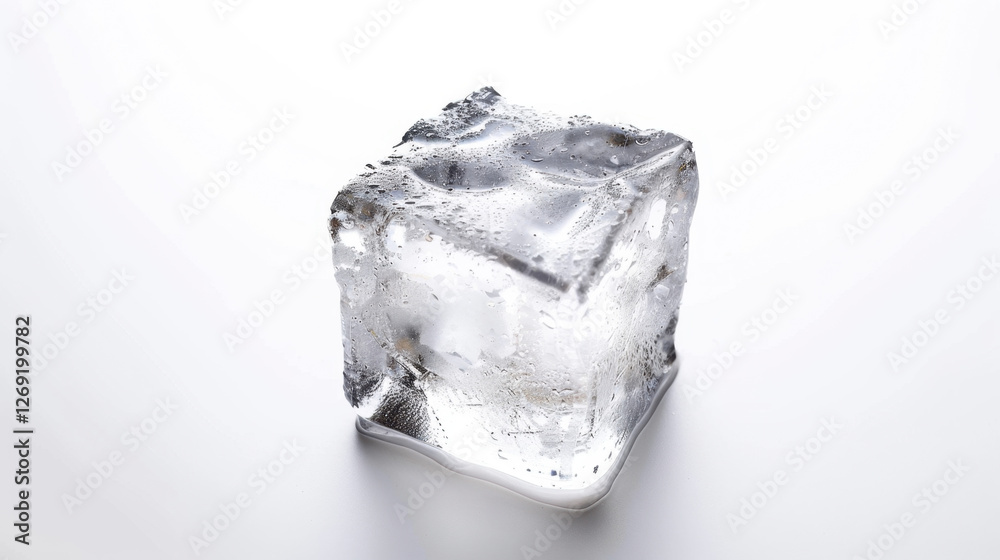 Obraz premium ice cubes isolated on white
