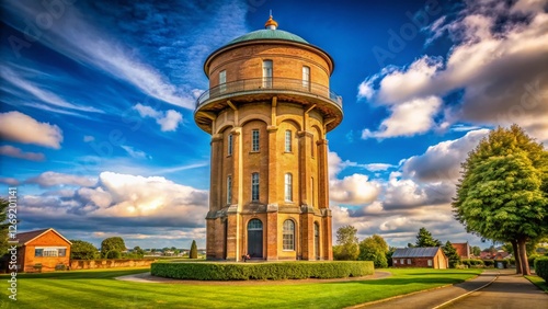 Spalding Water Tower: Upward Panoramic View, Lincolnshire, UK Landmark photo