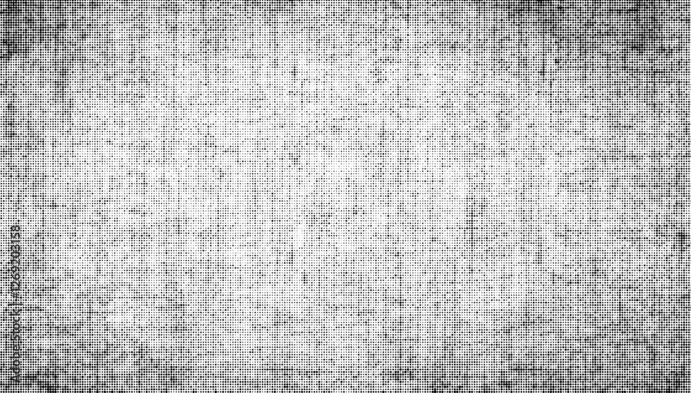 Vector grunge halftone canvas texture. Distressed dots forming an abstract retro rustic pattern. High-contrast black and white vignette background with rough noise effects. Vector grunge halftone canvas texture. Distressed dots forming an abstract retro rustic pattern. High-contrast black and white vignette background with rough noise effects.