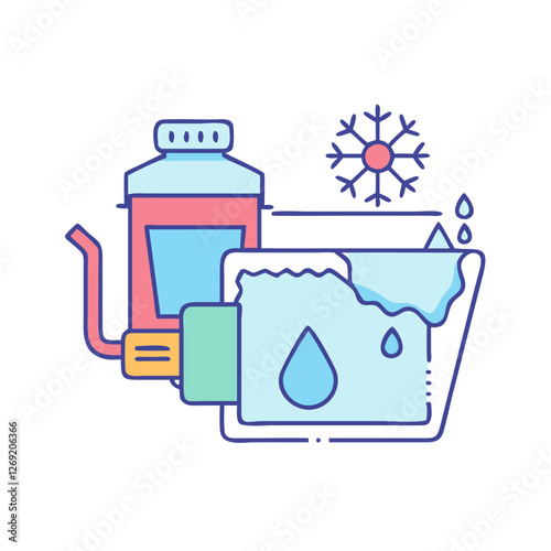 coolant icon, coolant vector illustration-simple illustration of coolant, perfect for coolant logos and icons
