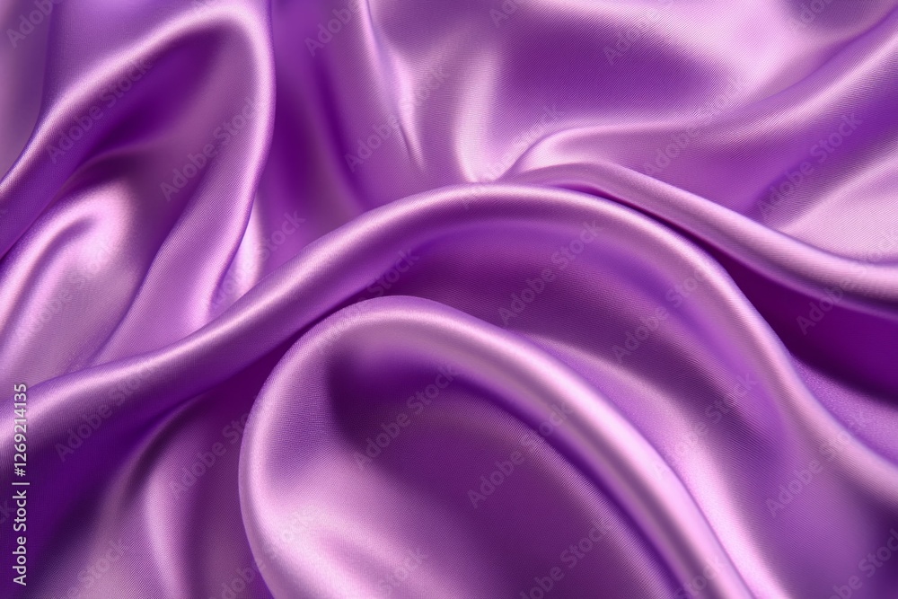 Fototapeta premium Flowing purple silk fabric, soft texture and lighting. AI generated