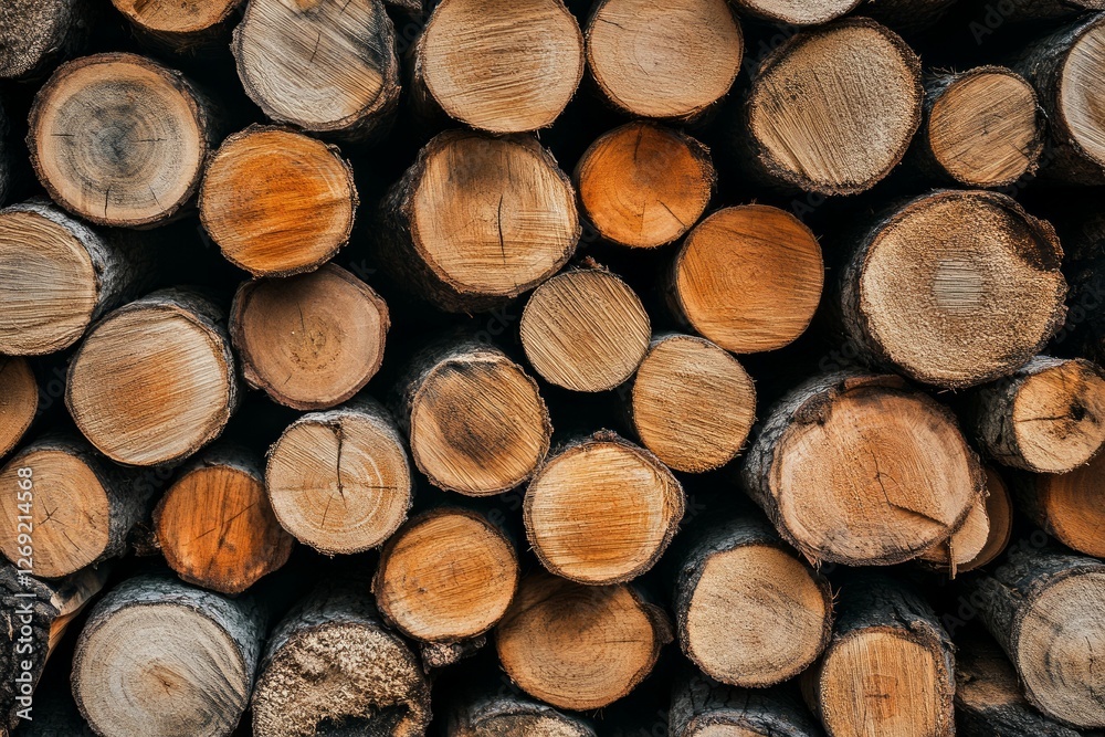 Stacked wooden logs showing natural texture. AI generated Stacked wooden logs showing natural texture. AI generated
