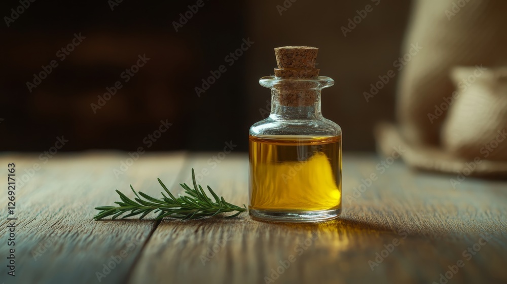 Fresh organic rosemary with essential oil, Generative AI, Fresh organic rosemary with essential oil, Generative AI,