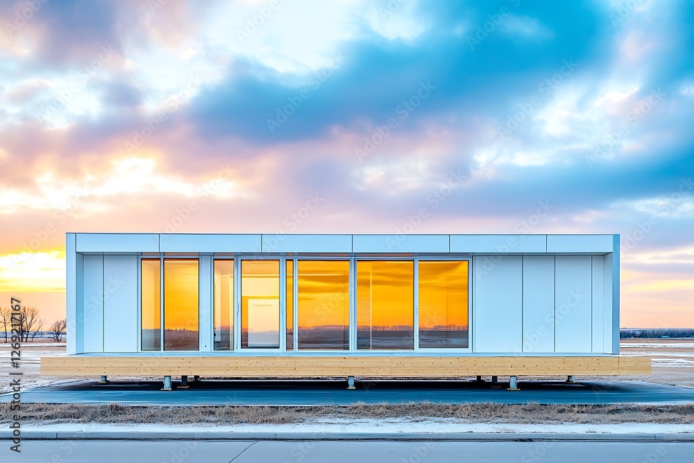 Modern Architecture Building at Sunrise Modern Architecture Building at Sunrise