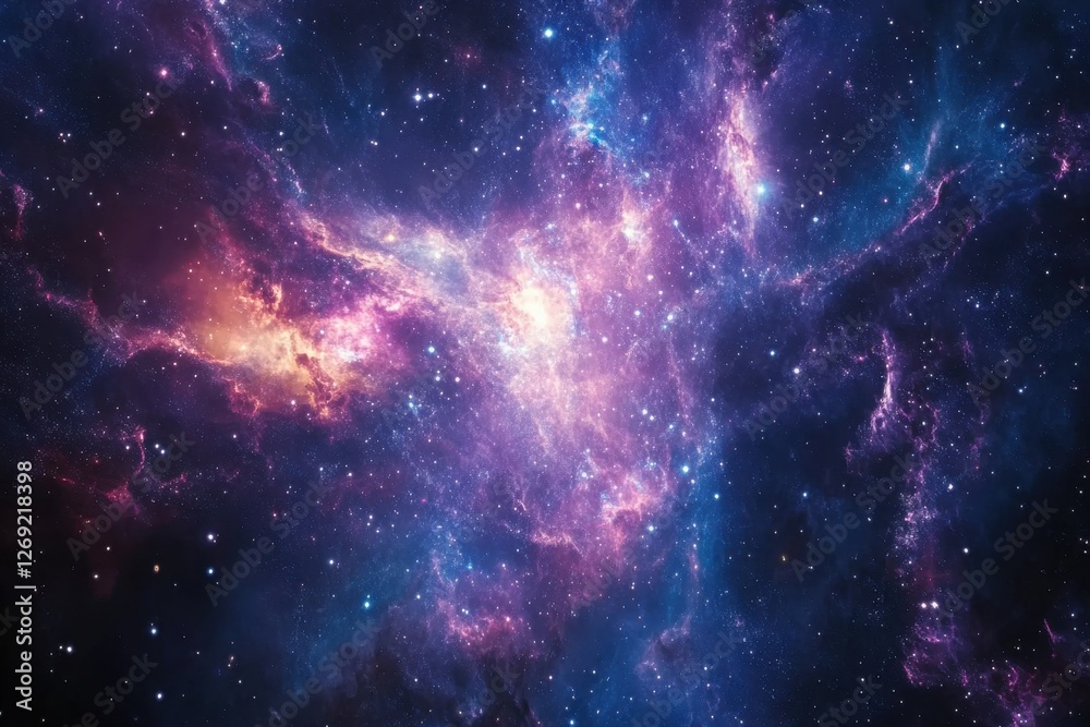 Fototapeta premium Captivating imagery of the small magellanic cloud galaxy showcasing cosmic beauty and deep space wonders for astronomy enthusiasts and stargazers in breathtaking views