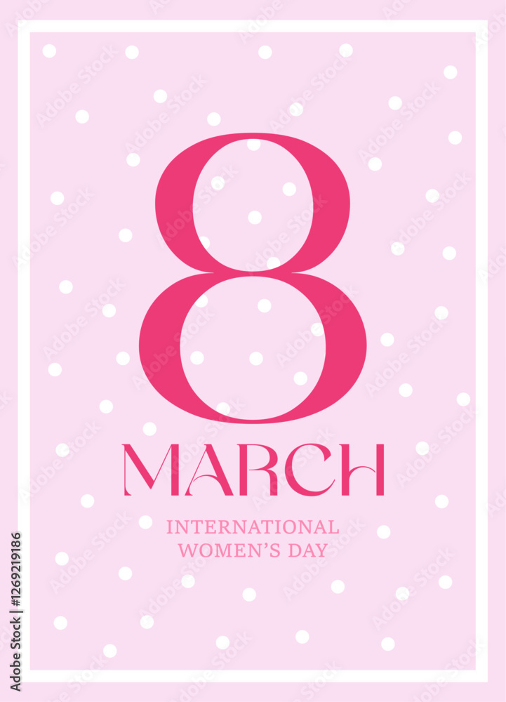 Cute tender card for International Women's Day on March 8